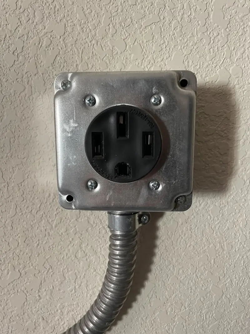 NEMA 14-50 outlet installed for Smart Home Electrical in Flagler Estates